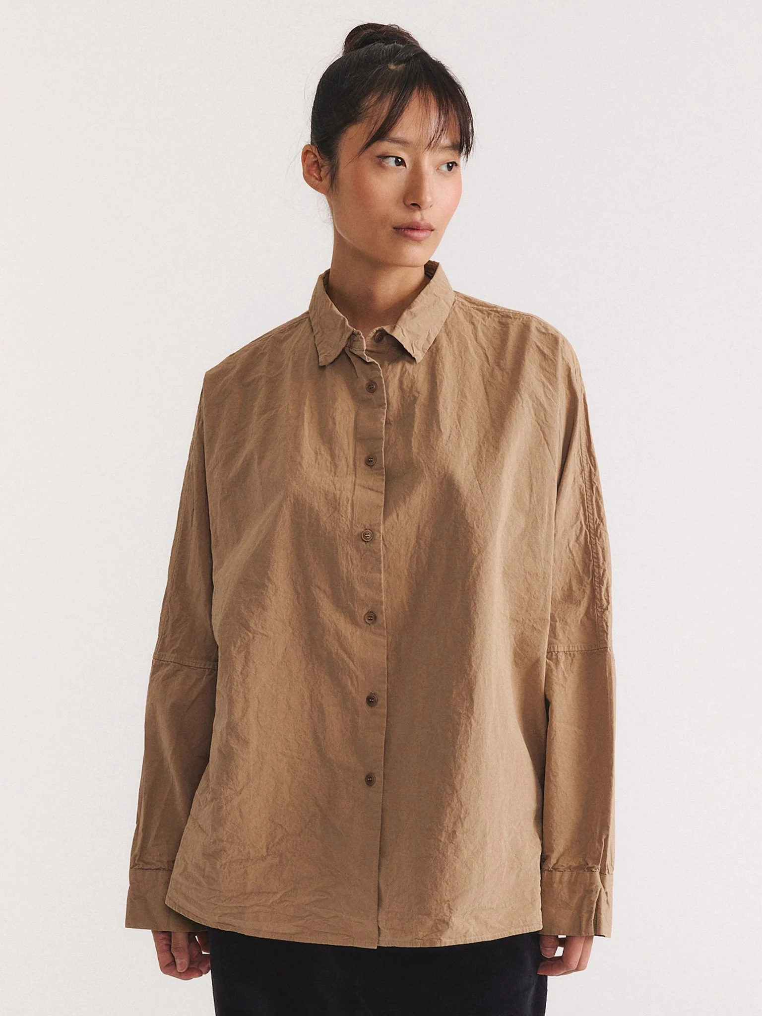 WAGA LS SHIRT - PAPER COT - BEIGE - 1