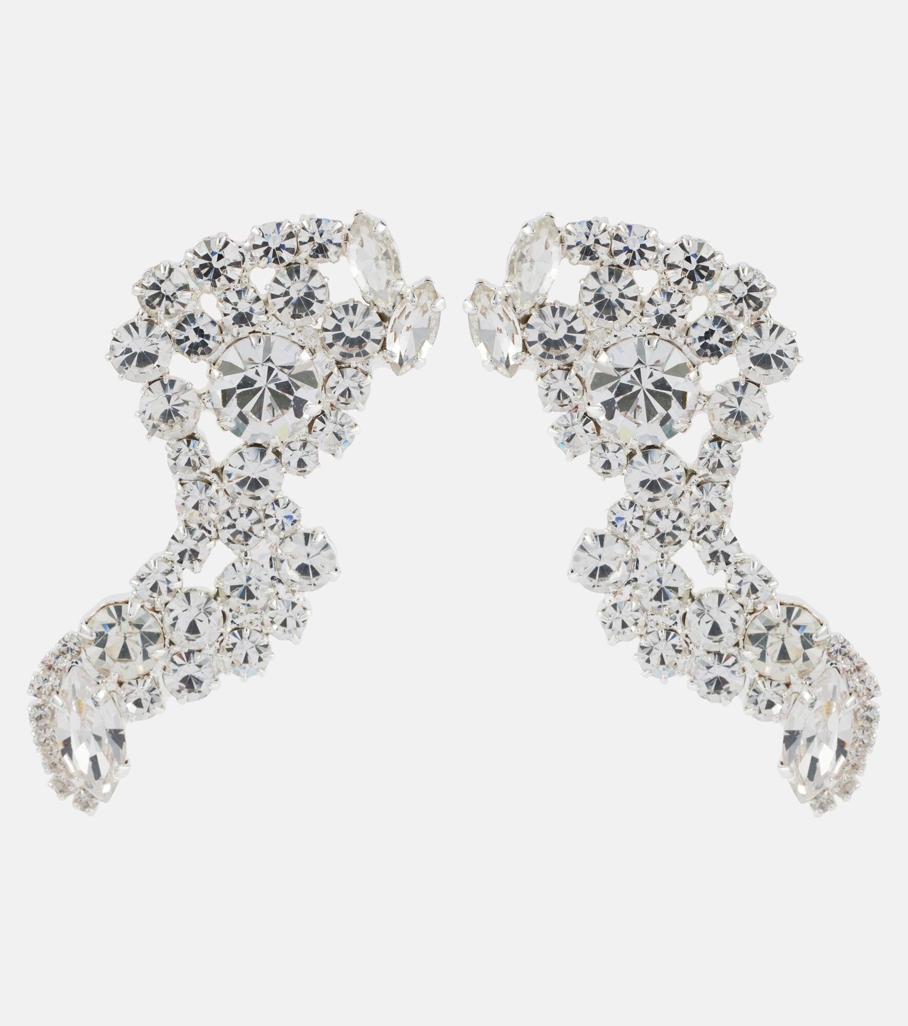 Crystal-embellished drop earrings - 1