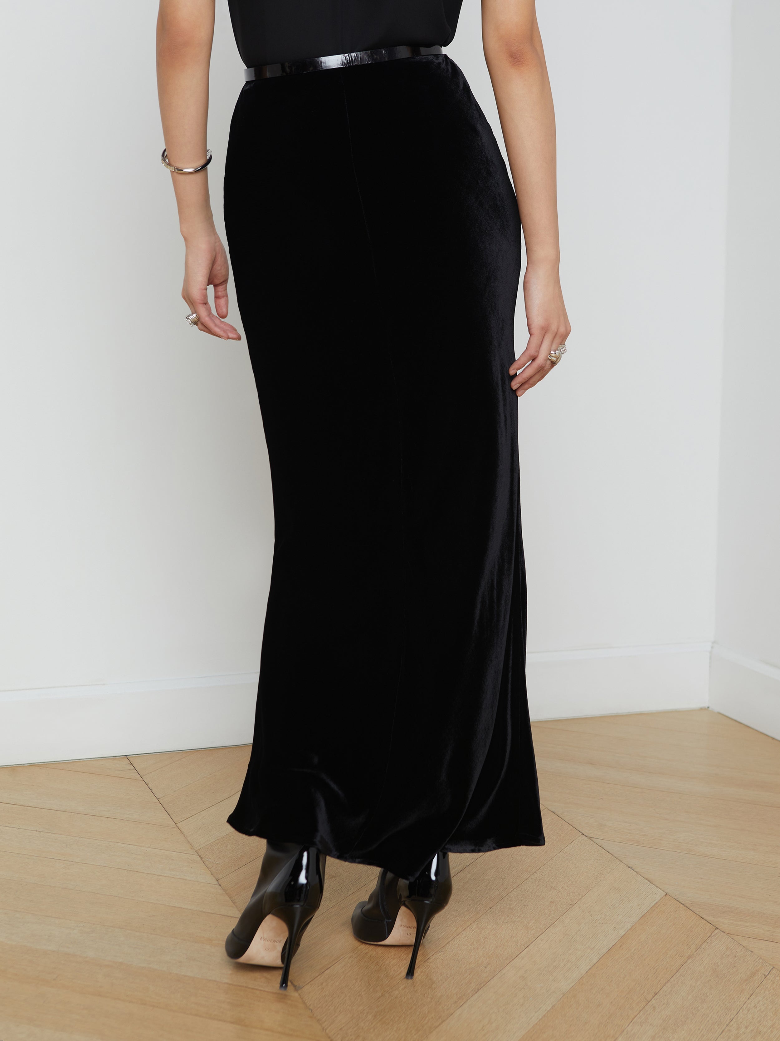 Zeta Velvet Maxi Skirt - 5