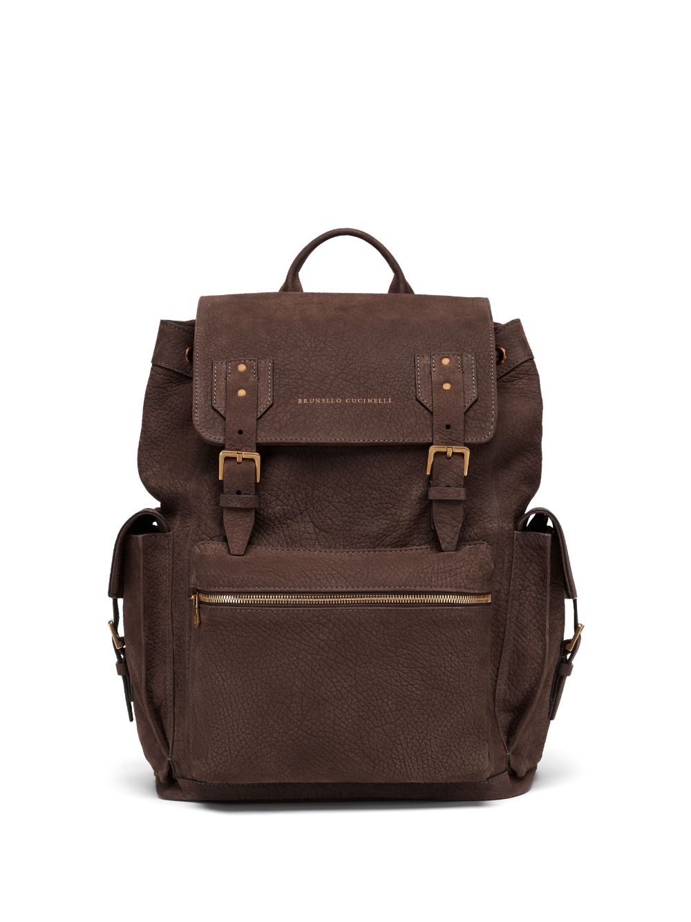 logo-stamp leather backpack - 1