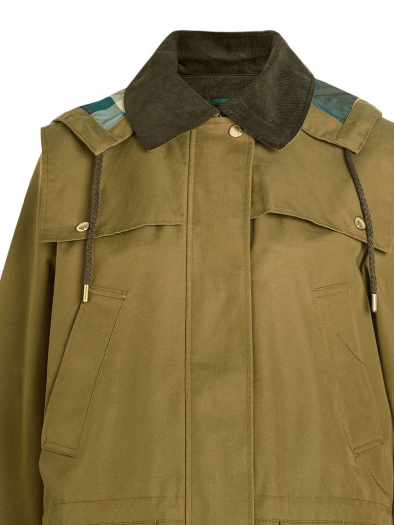 Barbour corduroy collar hooded coat outlook