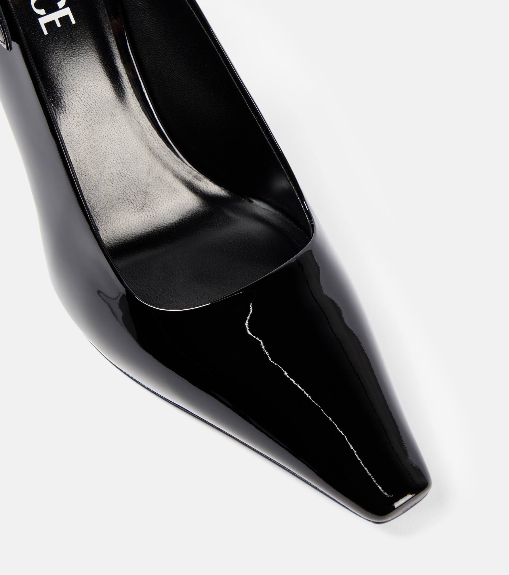 Patent leather slingback pumps - 5