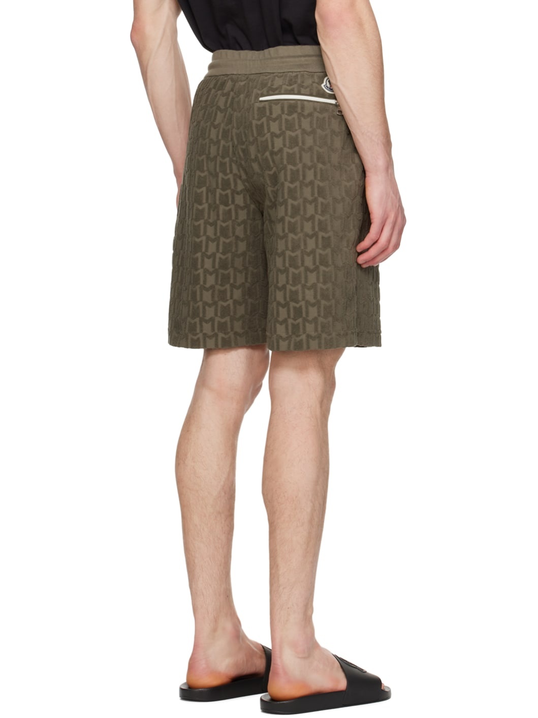 Khaki Monogram Shorts - 3