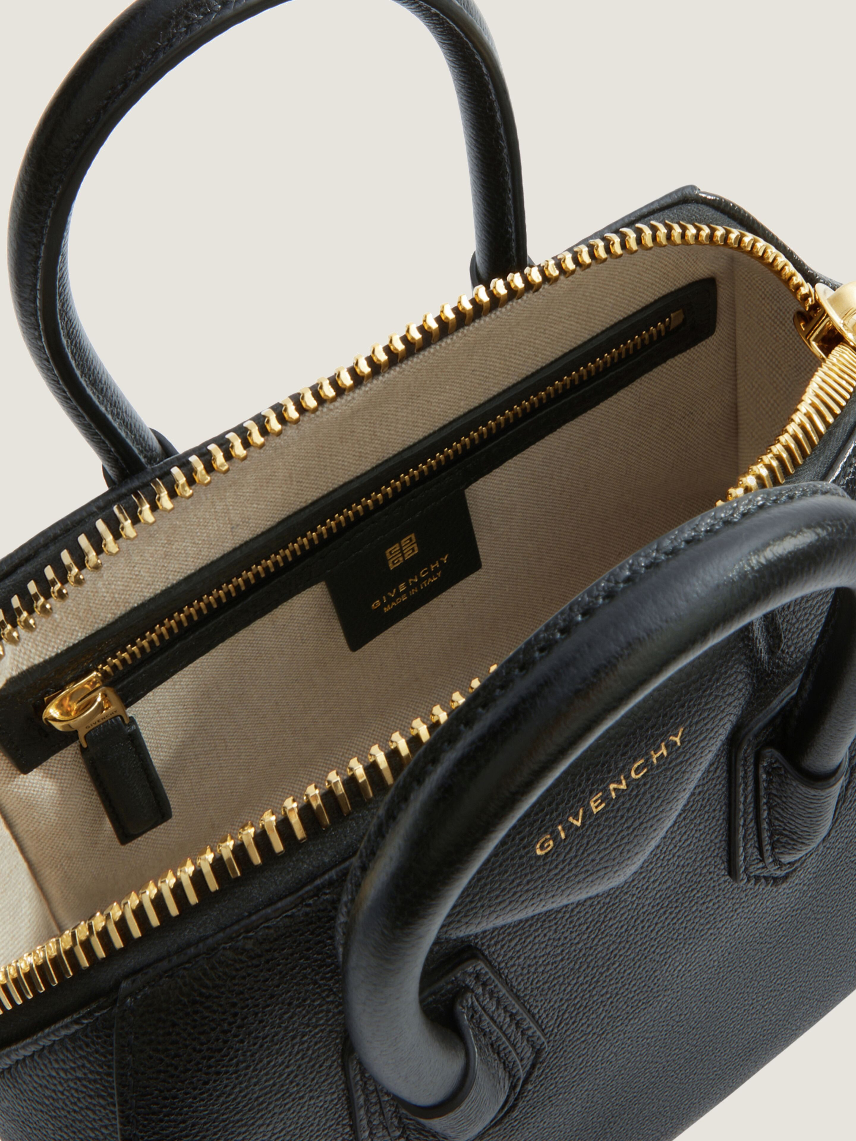 MINI ANTIGONA BAG IN GRAINED LEATHER - 5