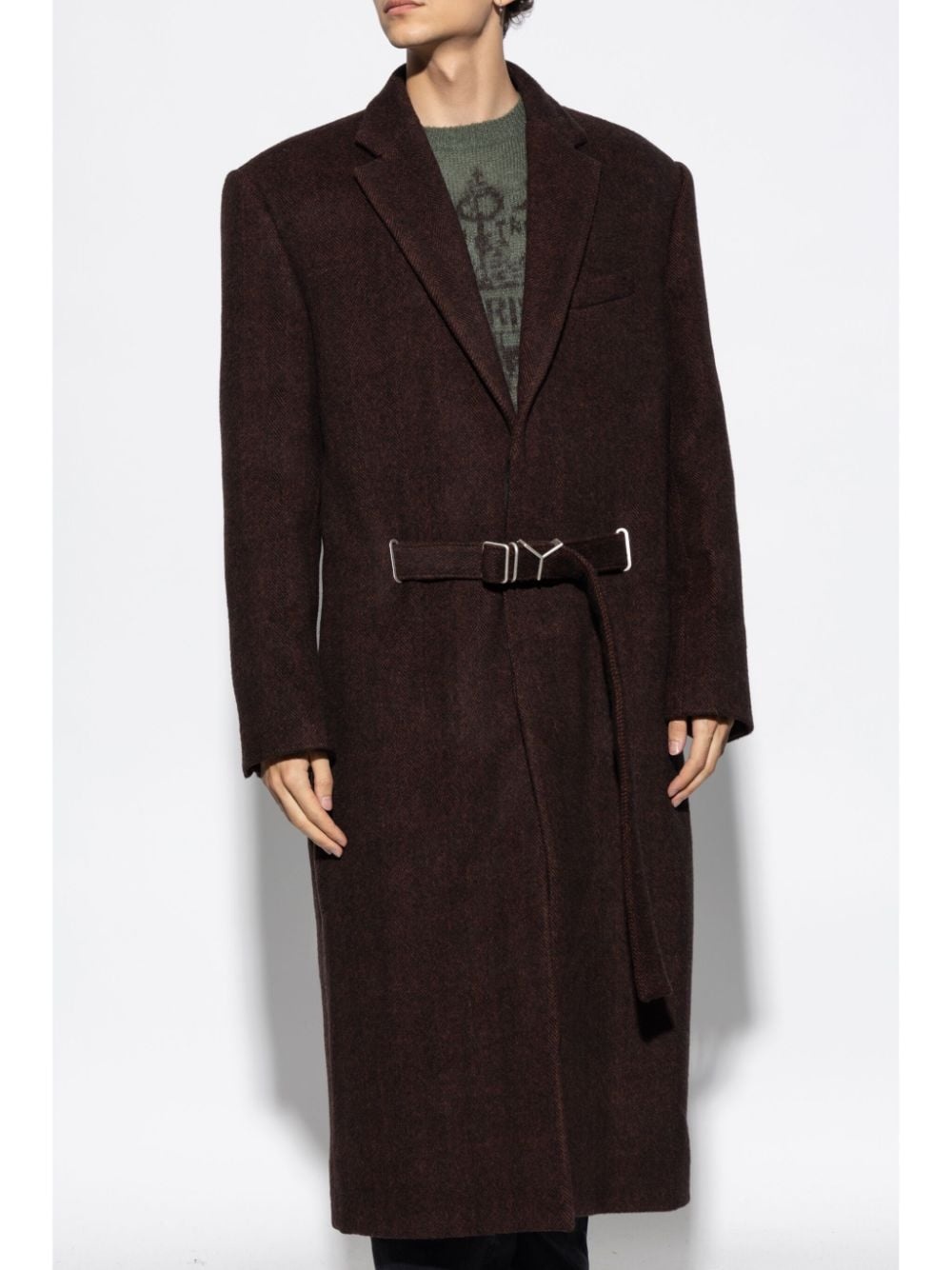 wool-blend coat - 3