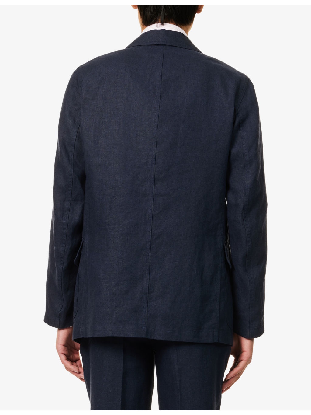 Linen Games Peak-Lapel Linen Blazer - 4