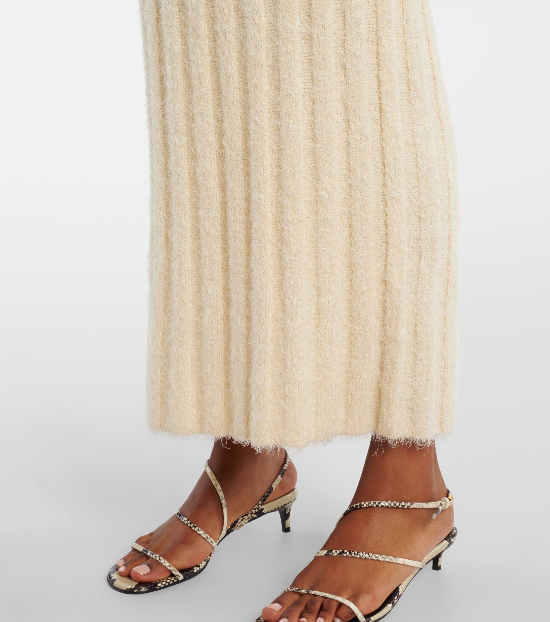 Claire silk and cashmere maxi skirt - 5