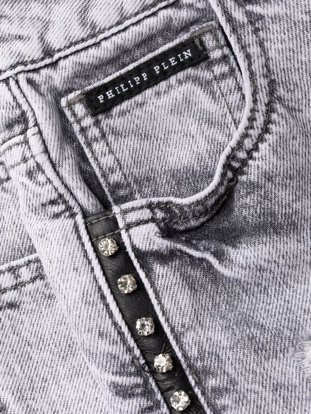 Crystal ripped straight jeans - 7