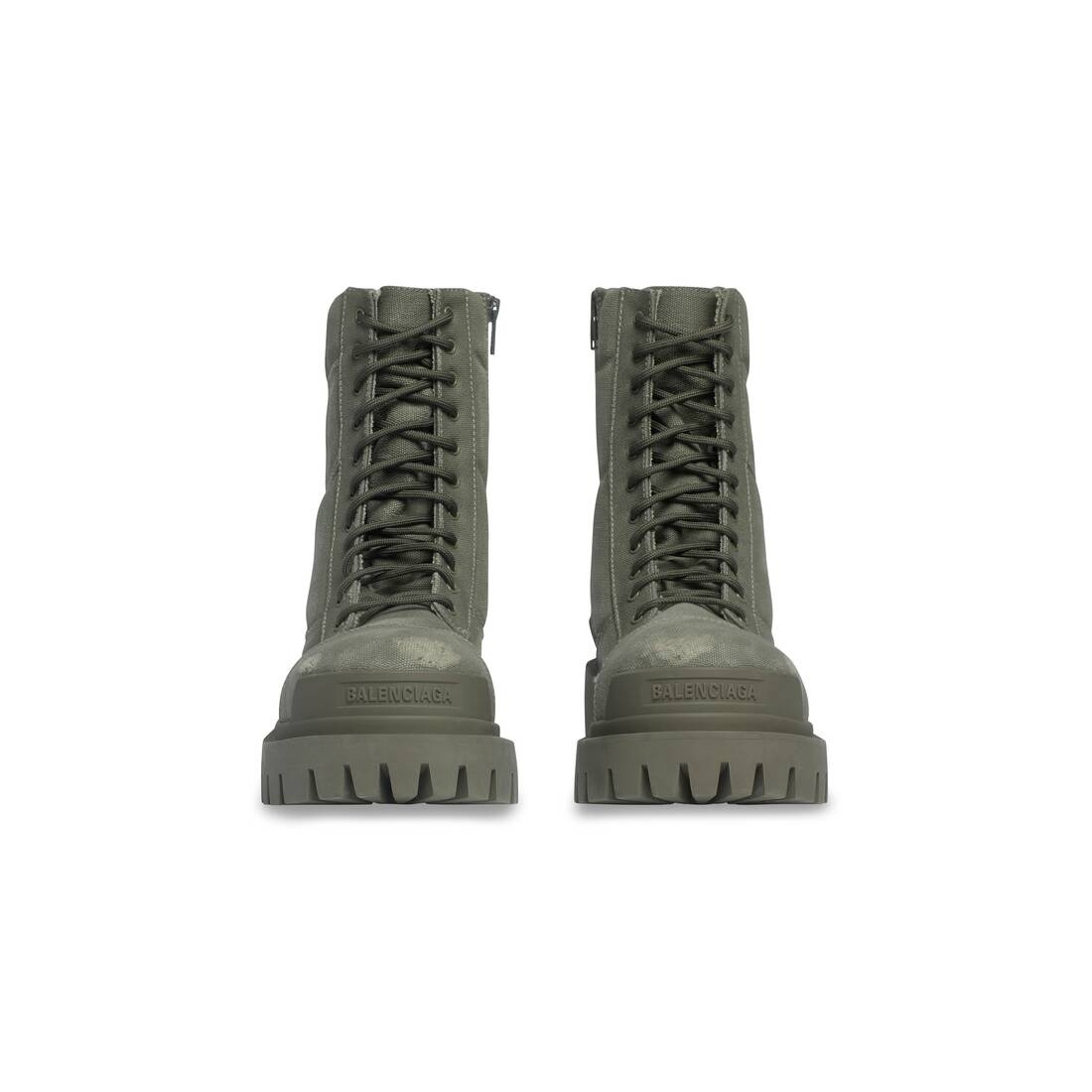 BALENCIAGA Men's Combat Strike 20mm Boot in Kaki | REVERSIBLE