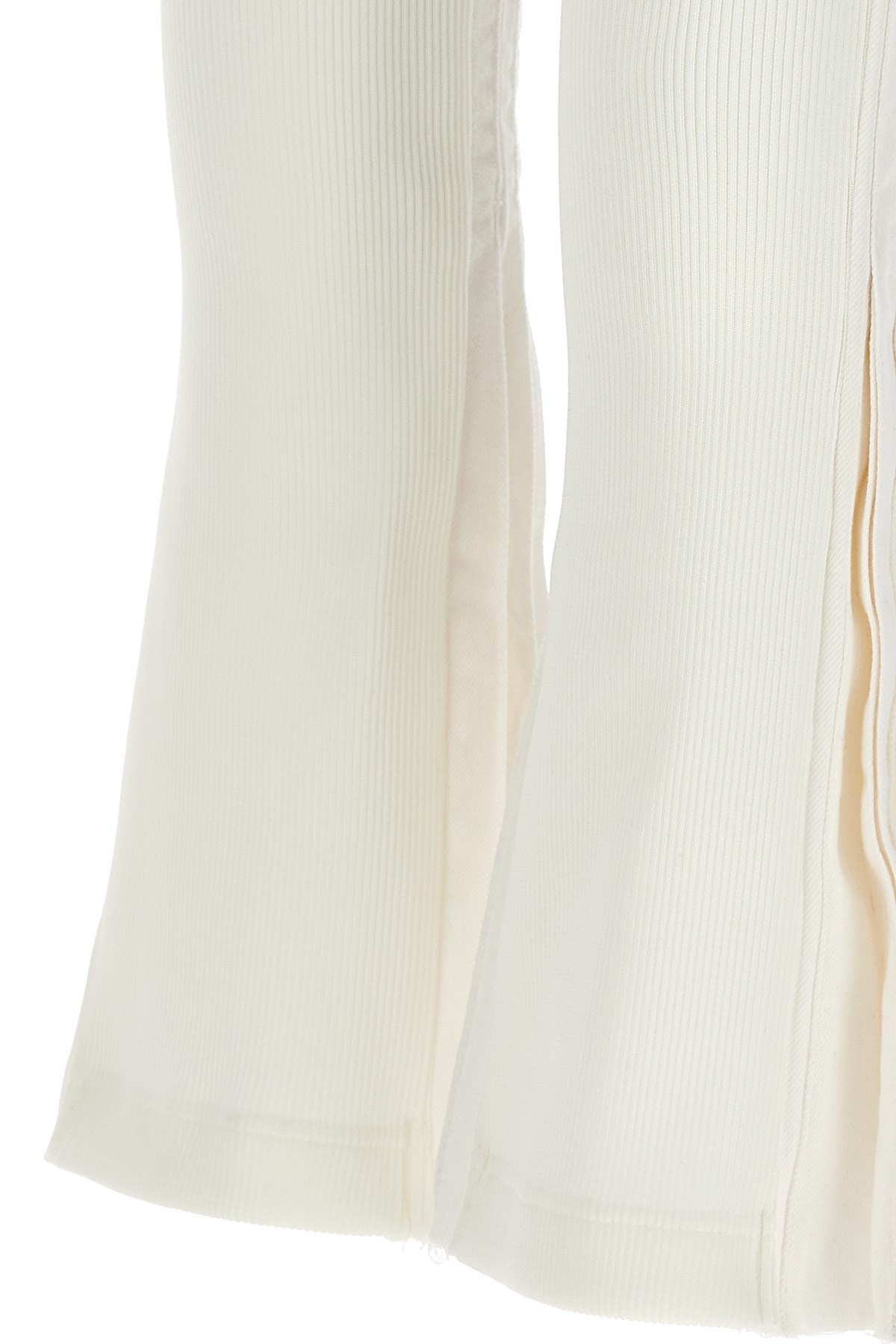 Pleated flared-leg mid-rise cotton trousers - 9