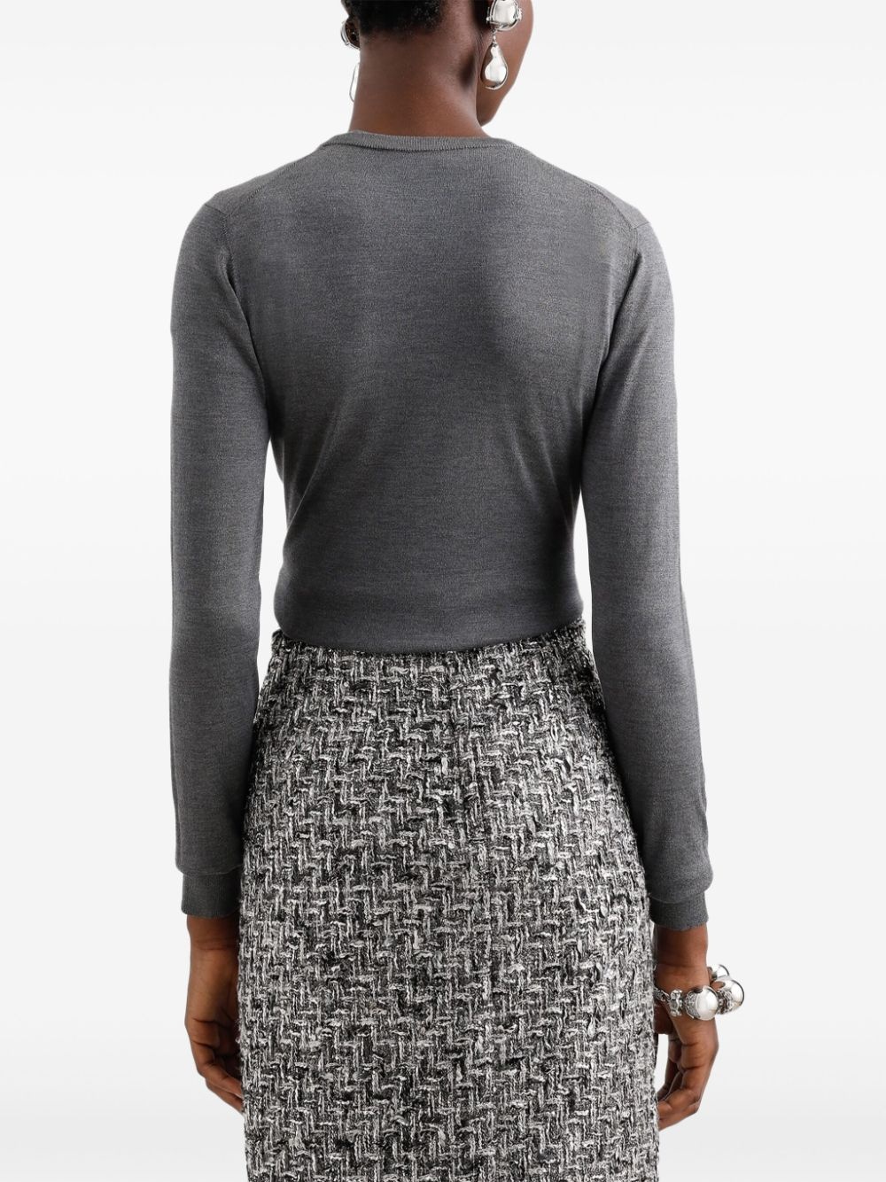 v-neck buttoned cardigan - 3