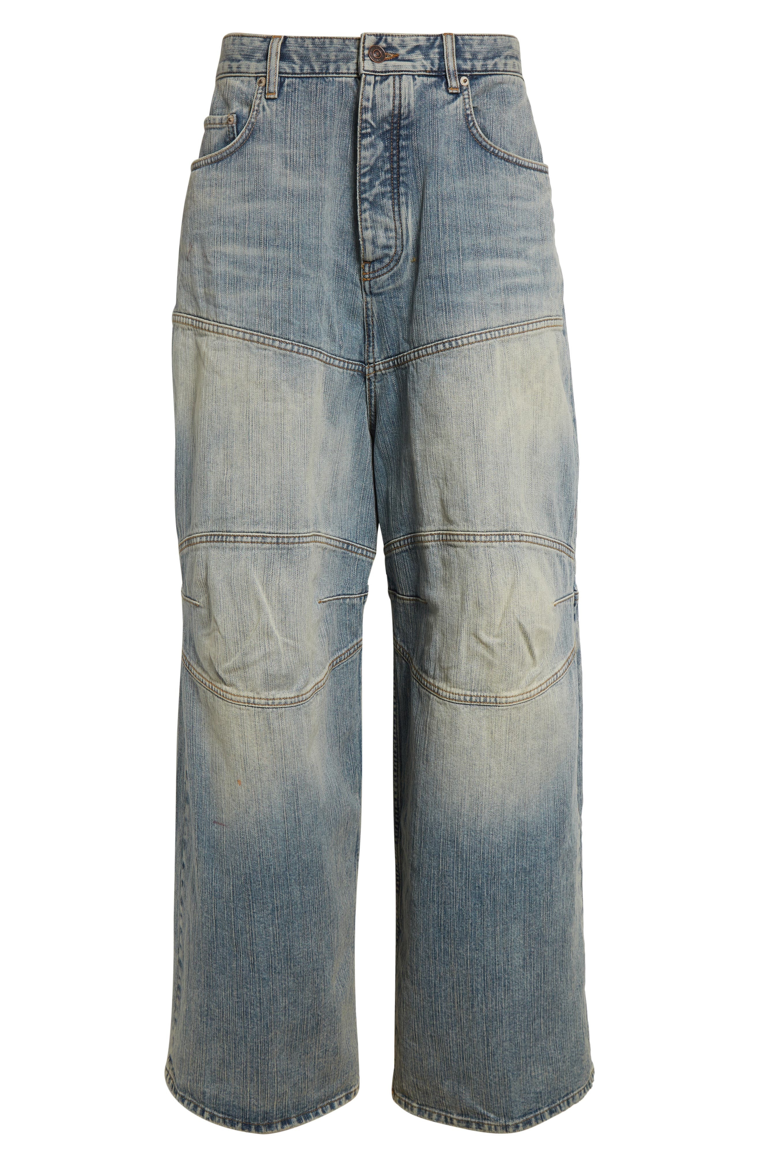 Balenciaga George V Baggy Jeans in 5760 Stained at Nordstrom - 5