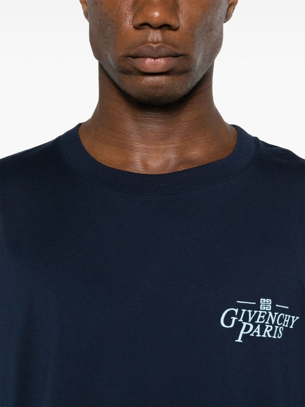Givenchy logo-embroidered cotton T-shirt | REVERSIBLE