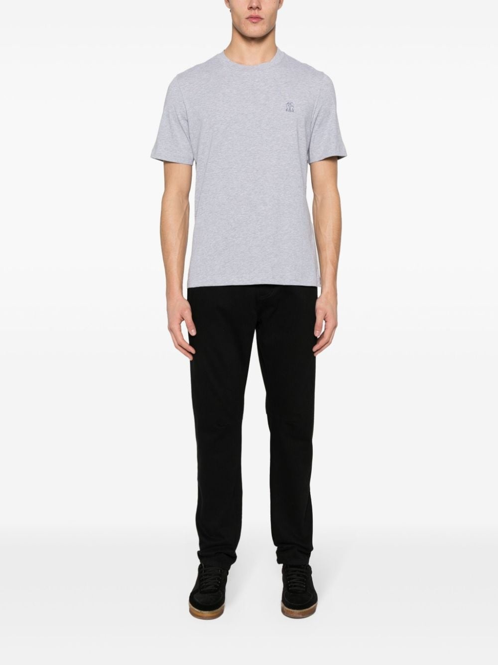 logo-print mÃ©llange T-shirt - 2