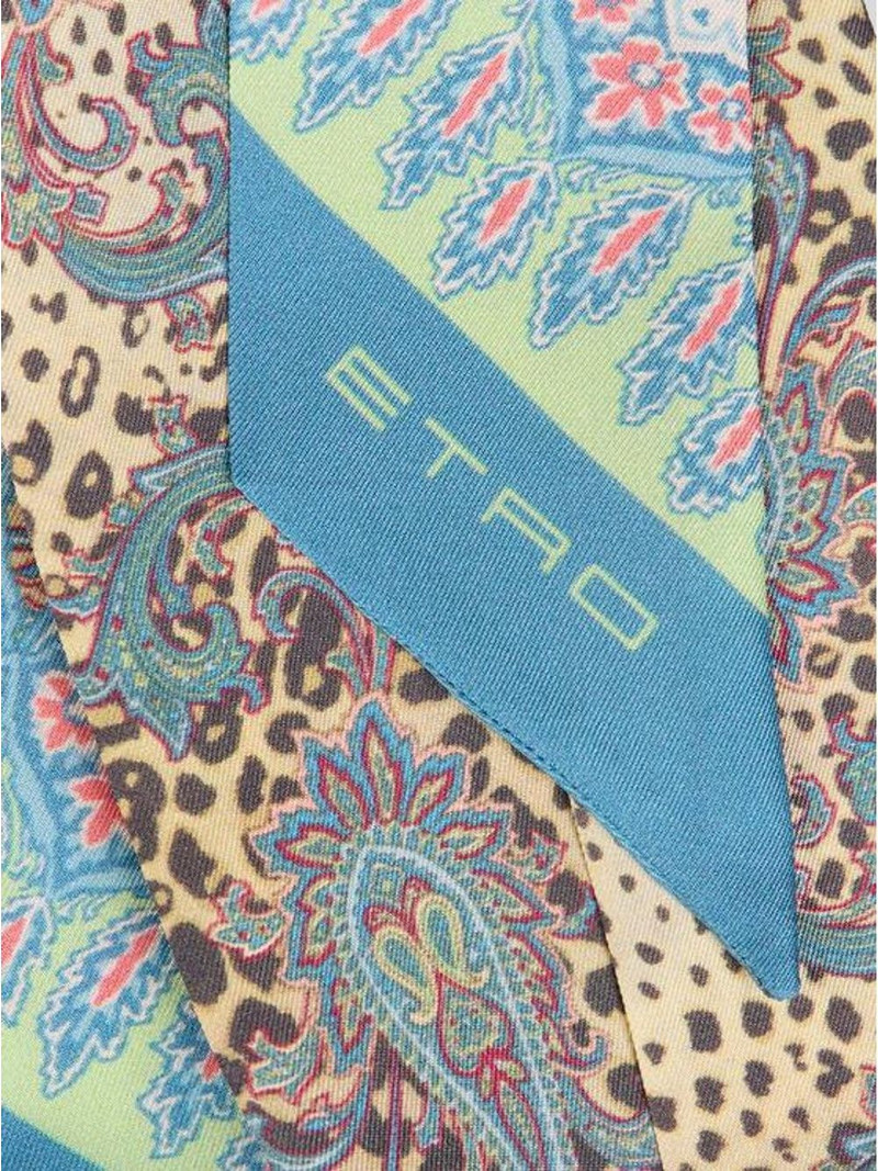 Etro paisley animal-motif scarf outlook