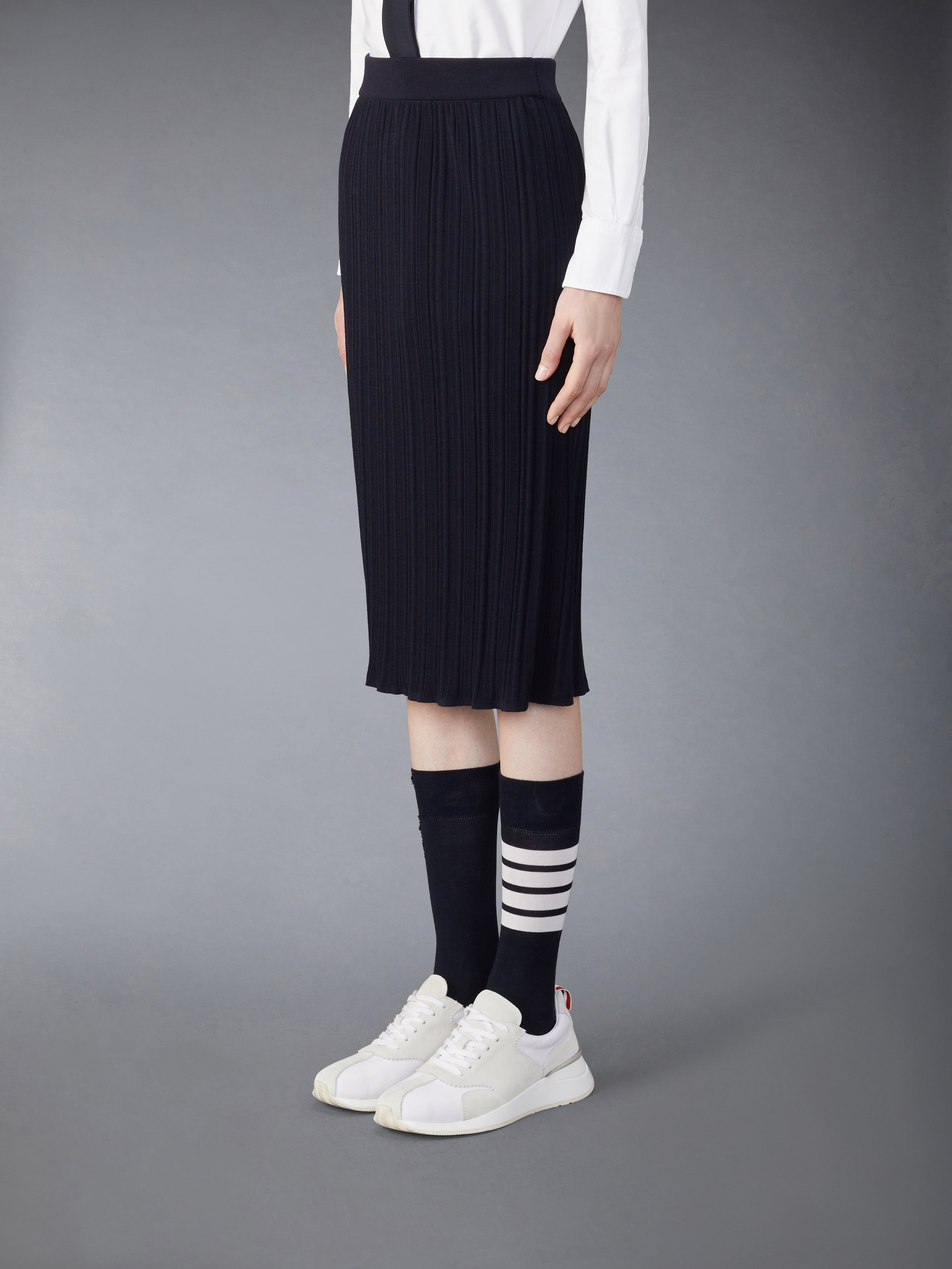 plissé virgin-wool midi skirt - 2