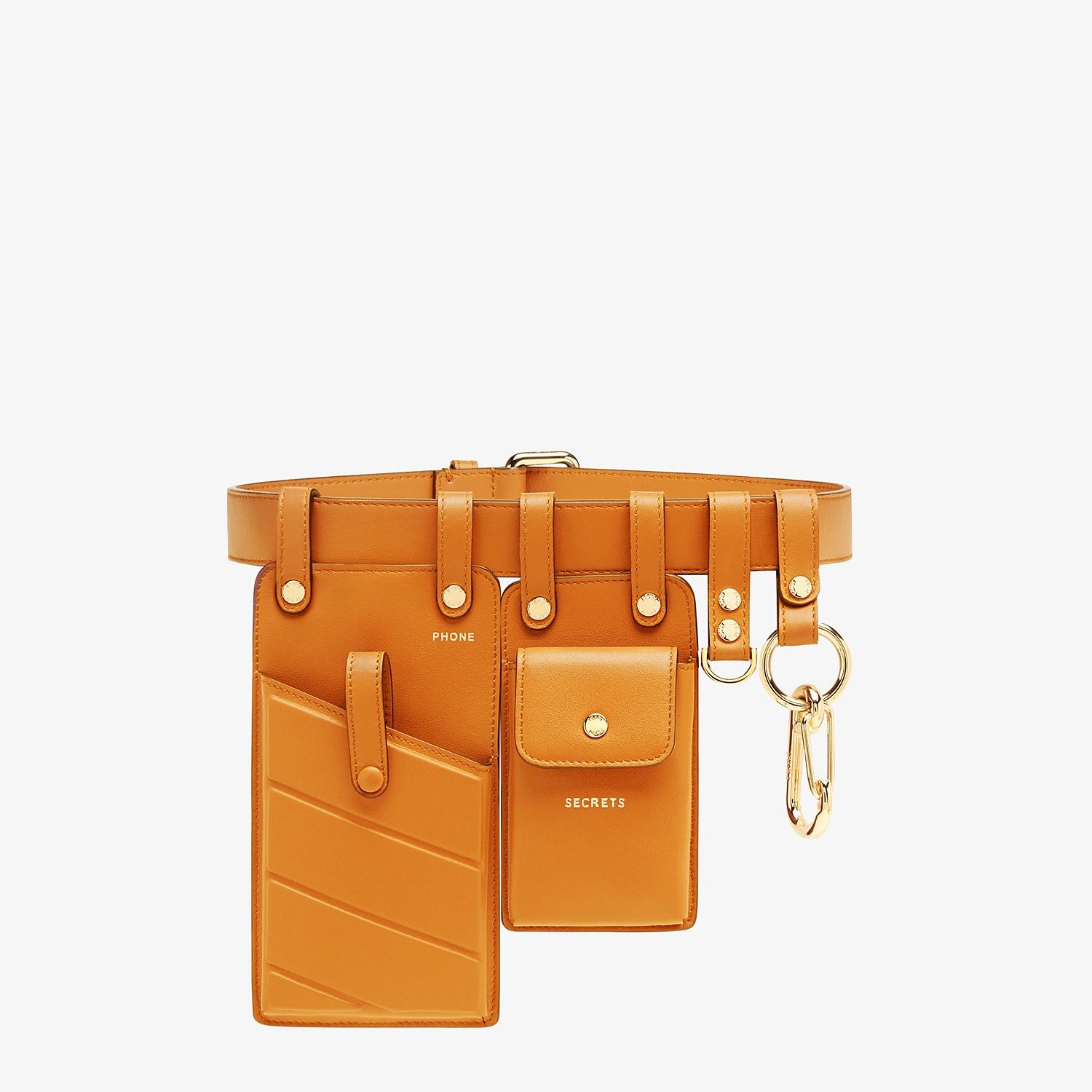 Orange leather belt - 1