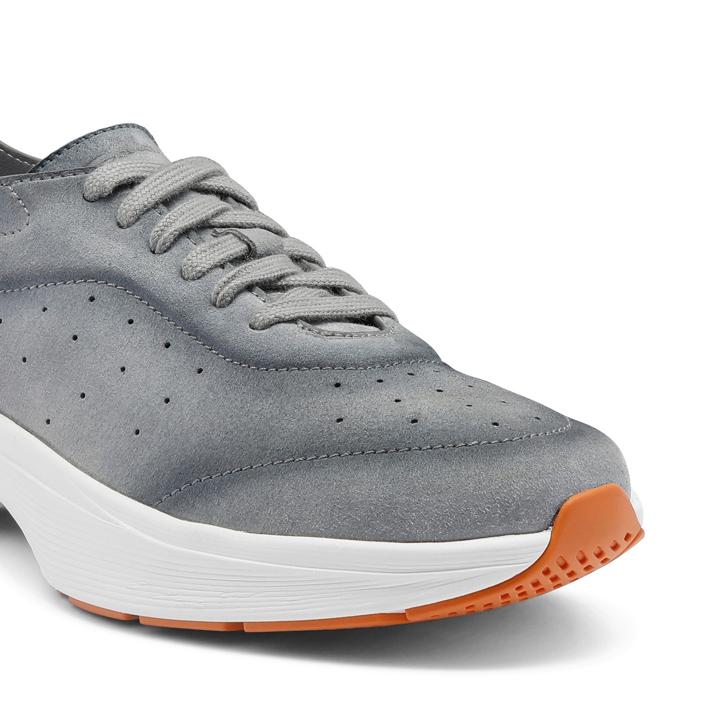 Men's light blue suede and leather Bounce sneaker - 6