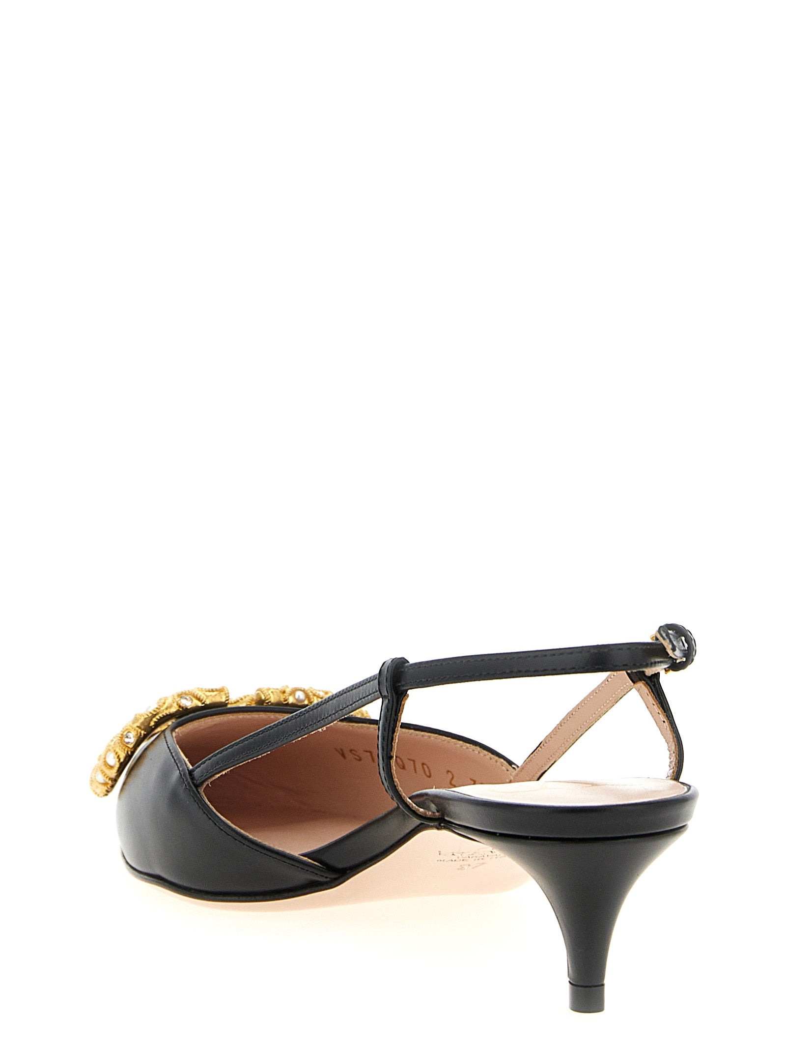 Slingback Valentino Garavani Vlogo Signature Pumps Black - 3