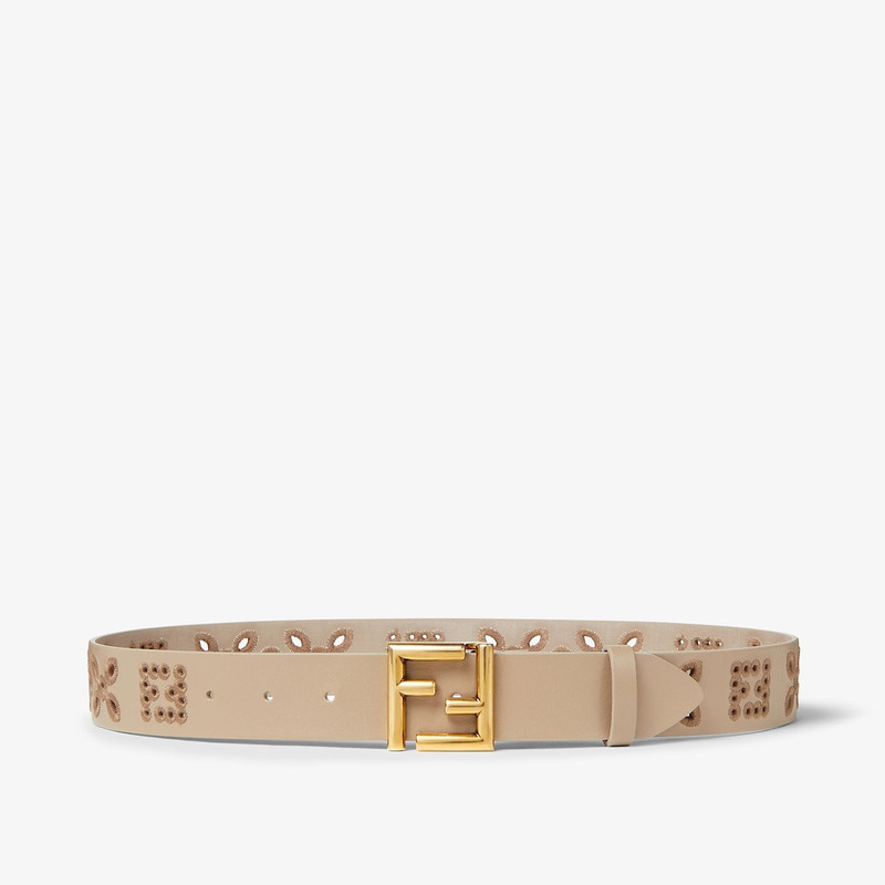 FF Belt Dove gray leather belt 1