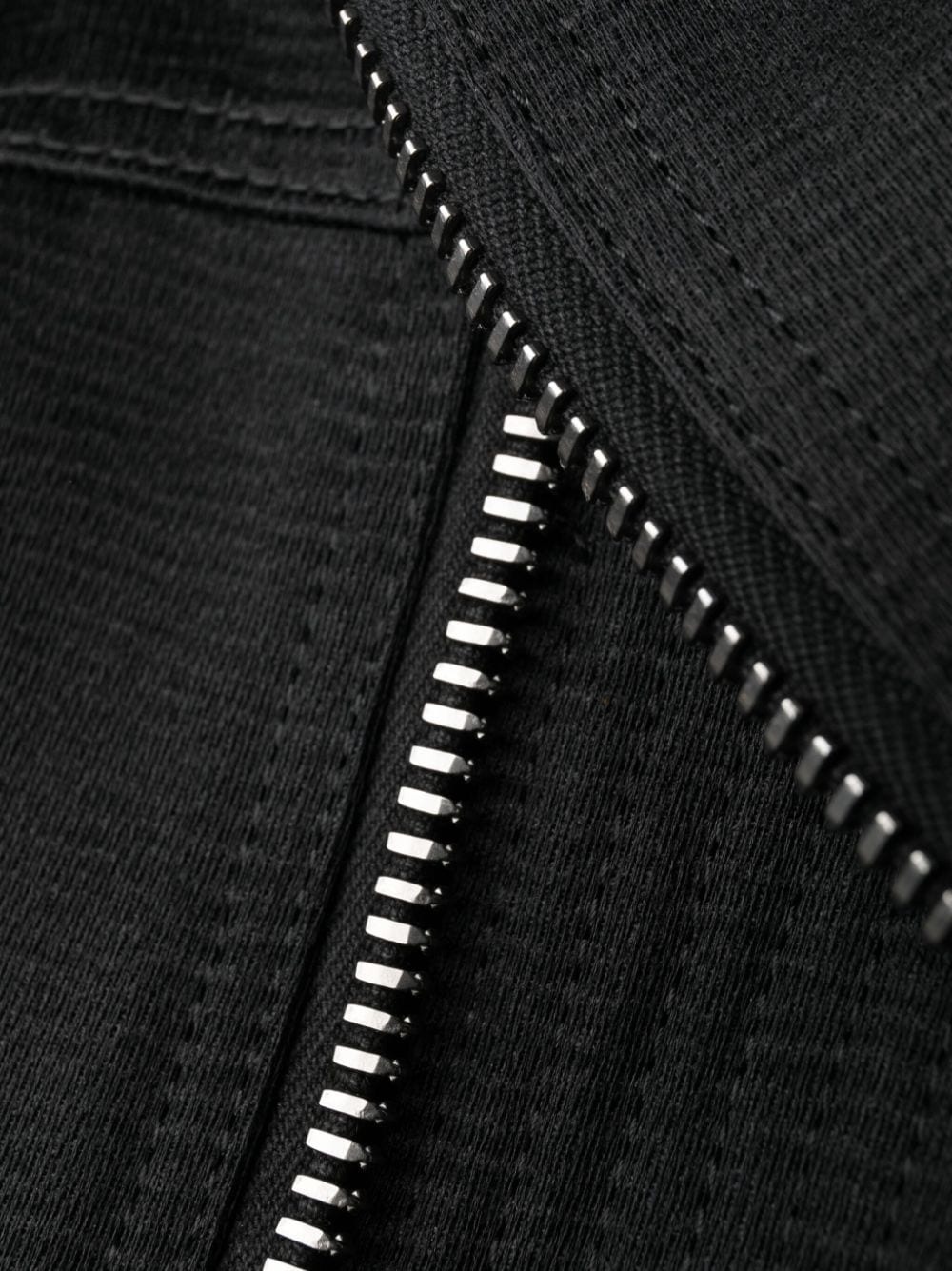 zip-up textured hooded coat - 7