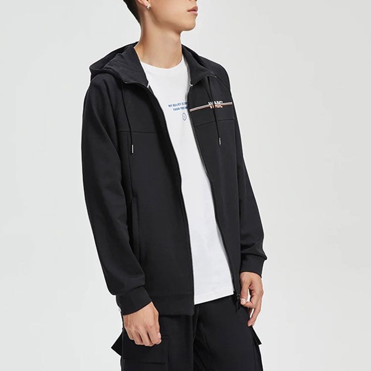 Li-Ning Way Of Wade Logo Full Zip Hooded Jacket 'Black' AWDR429-1 - 5