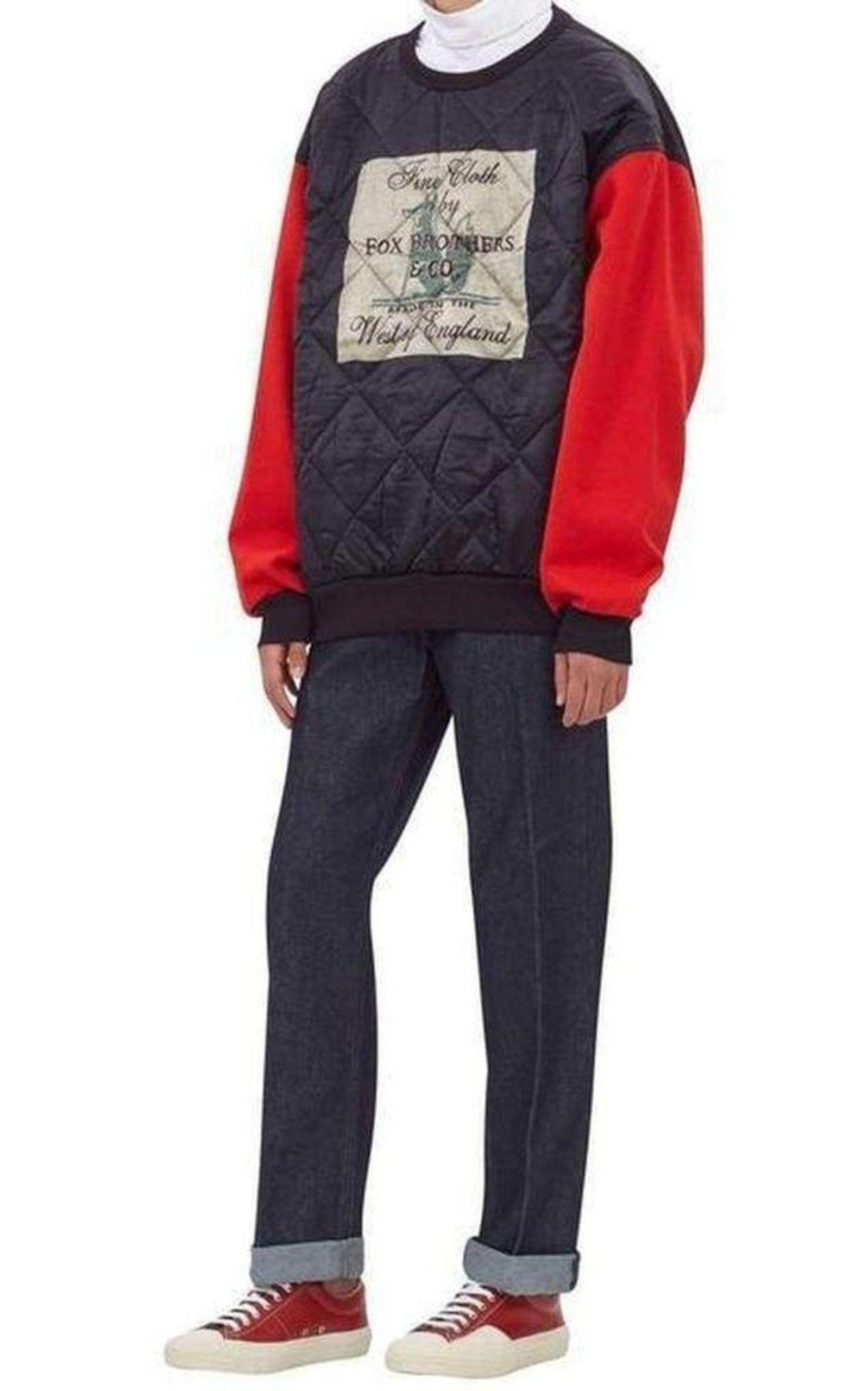 Fox Brothers Quilted Cotton Sweatshirt - 2