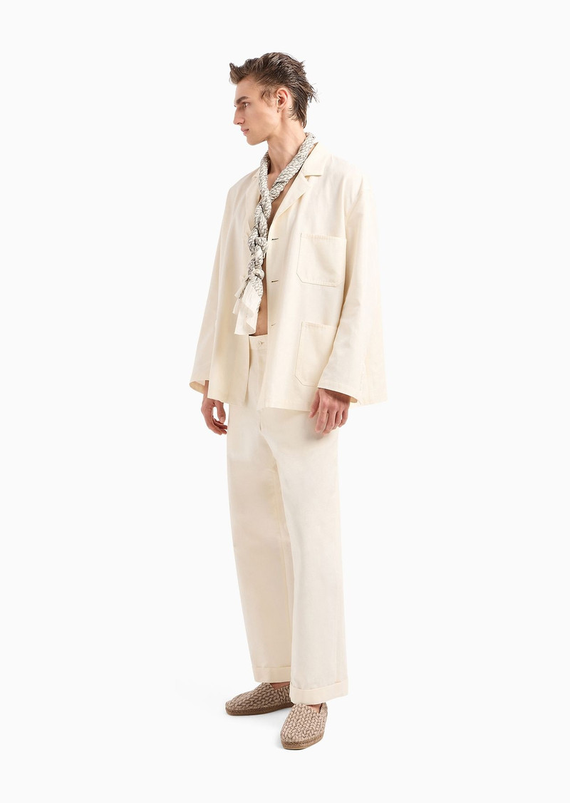 GIORGIO ARMANI Single-breasted cotton suit outlook
