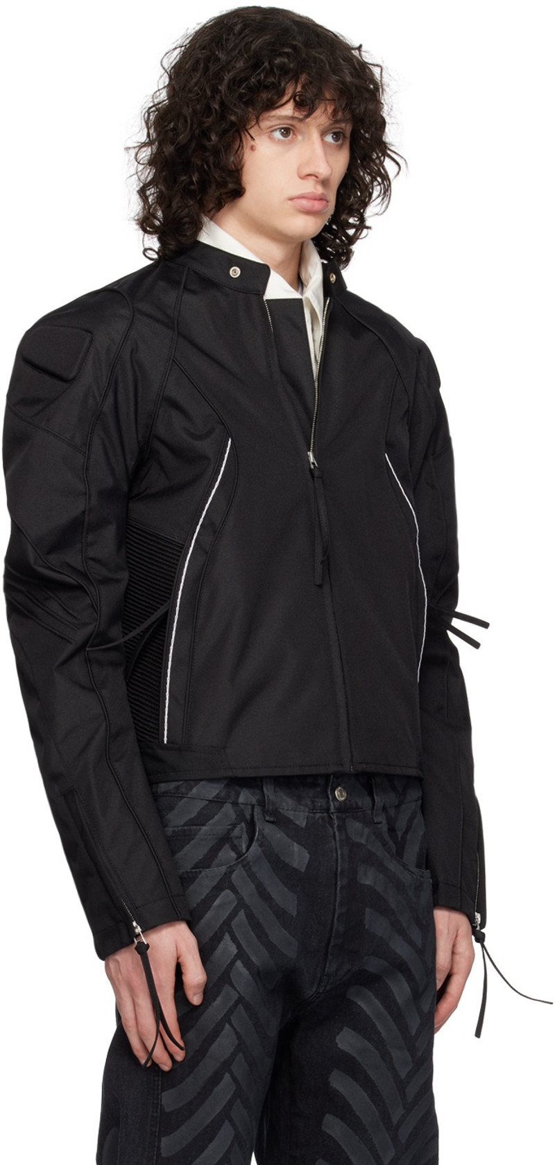 Kanghyuk Black Lock Stitch Bomber Jacket outlook