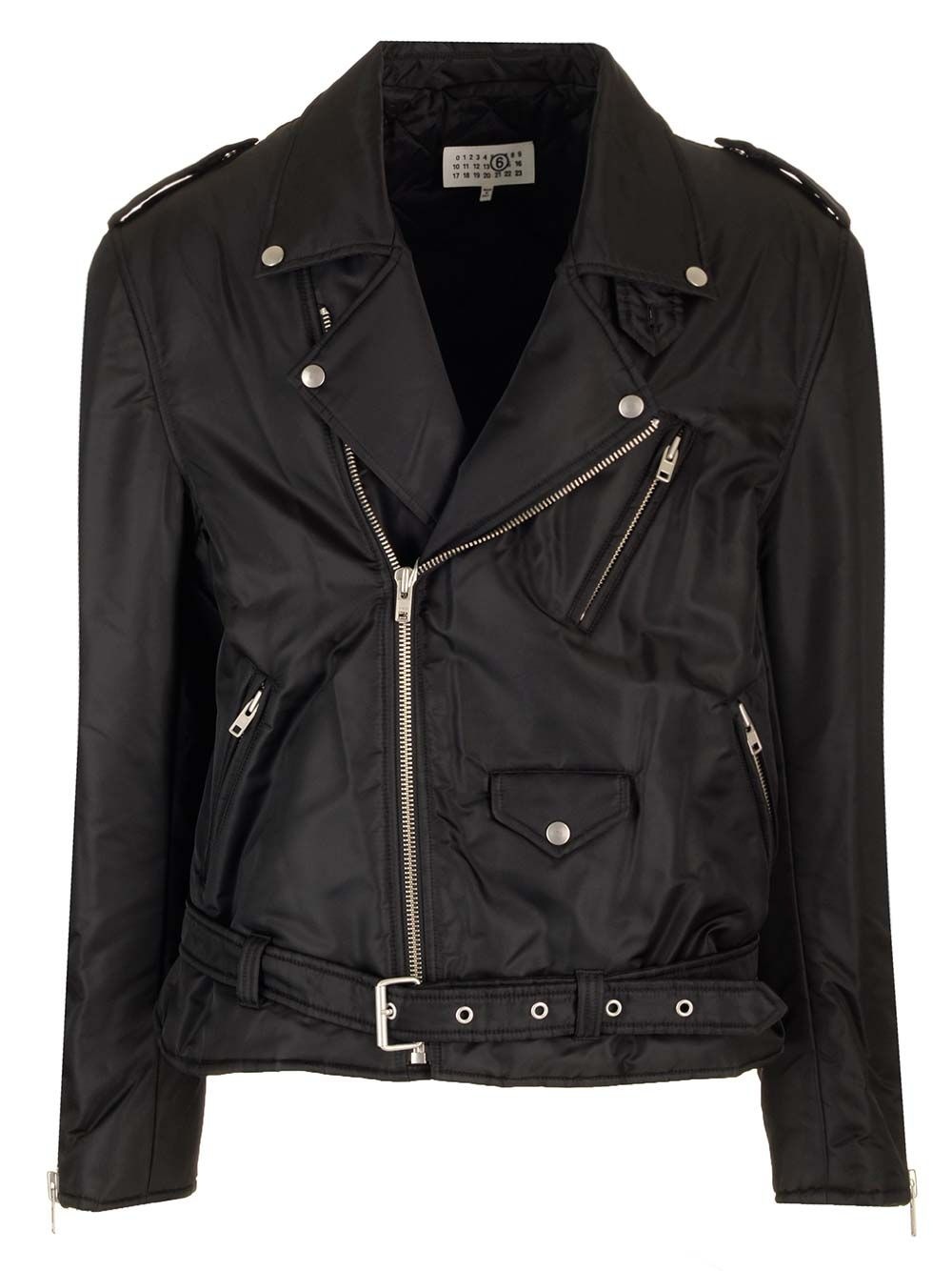 Faux Leather Biker Jacket Jackets Black - 1