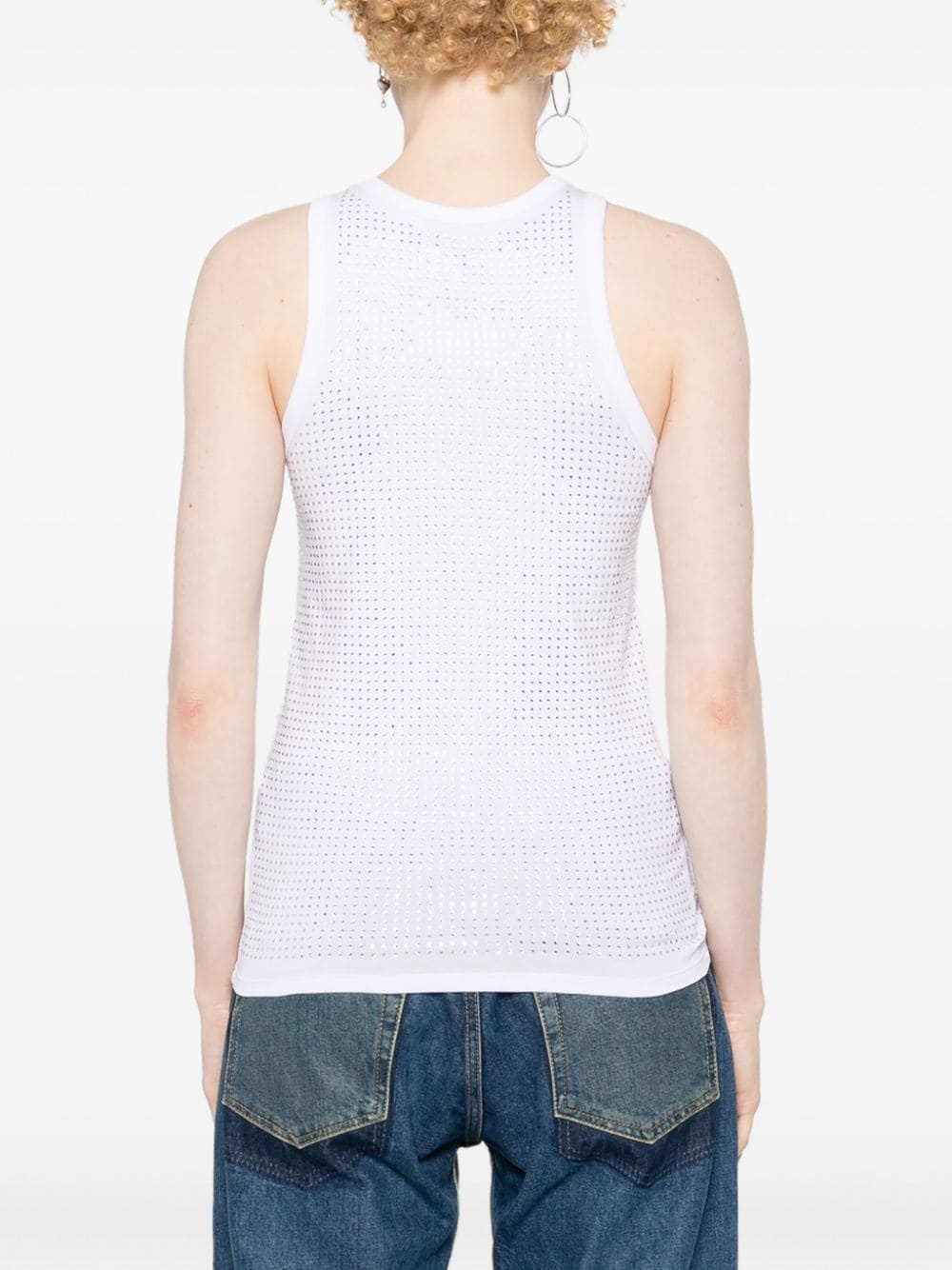 rhinestone-embellished top - 4