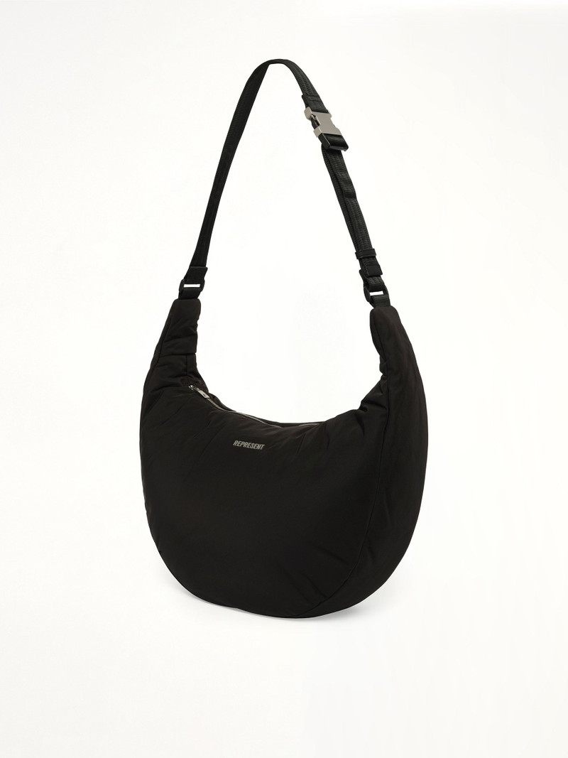 REPRESENT Padded Sling Bag in Black outlook