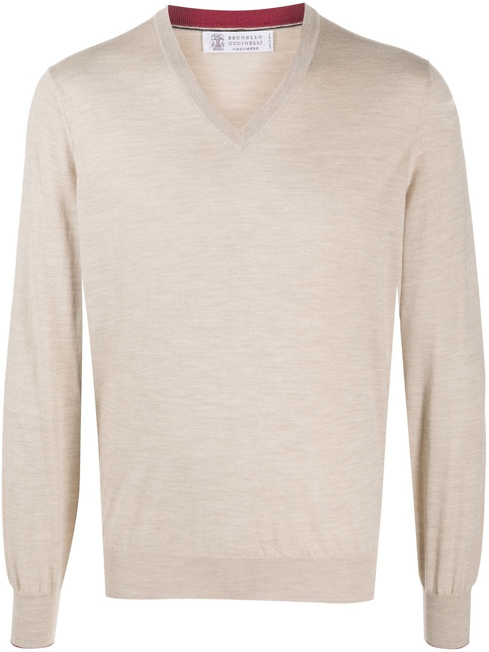 v-neck knit jumper - 1