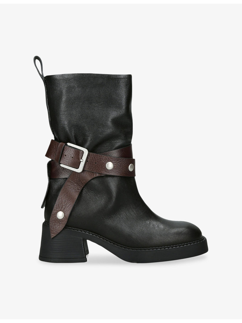 Janina Leather Heeled Ankle Boots 1