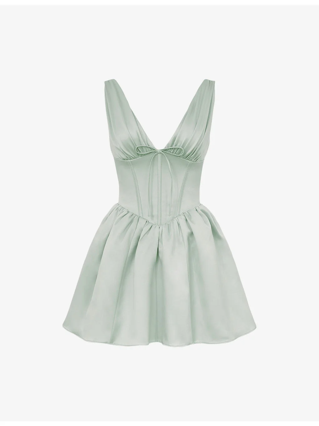Emmeliette Satin Mini Dress - 1