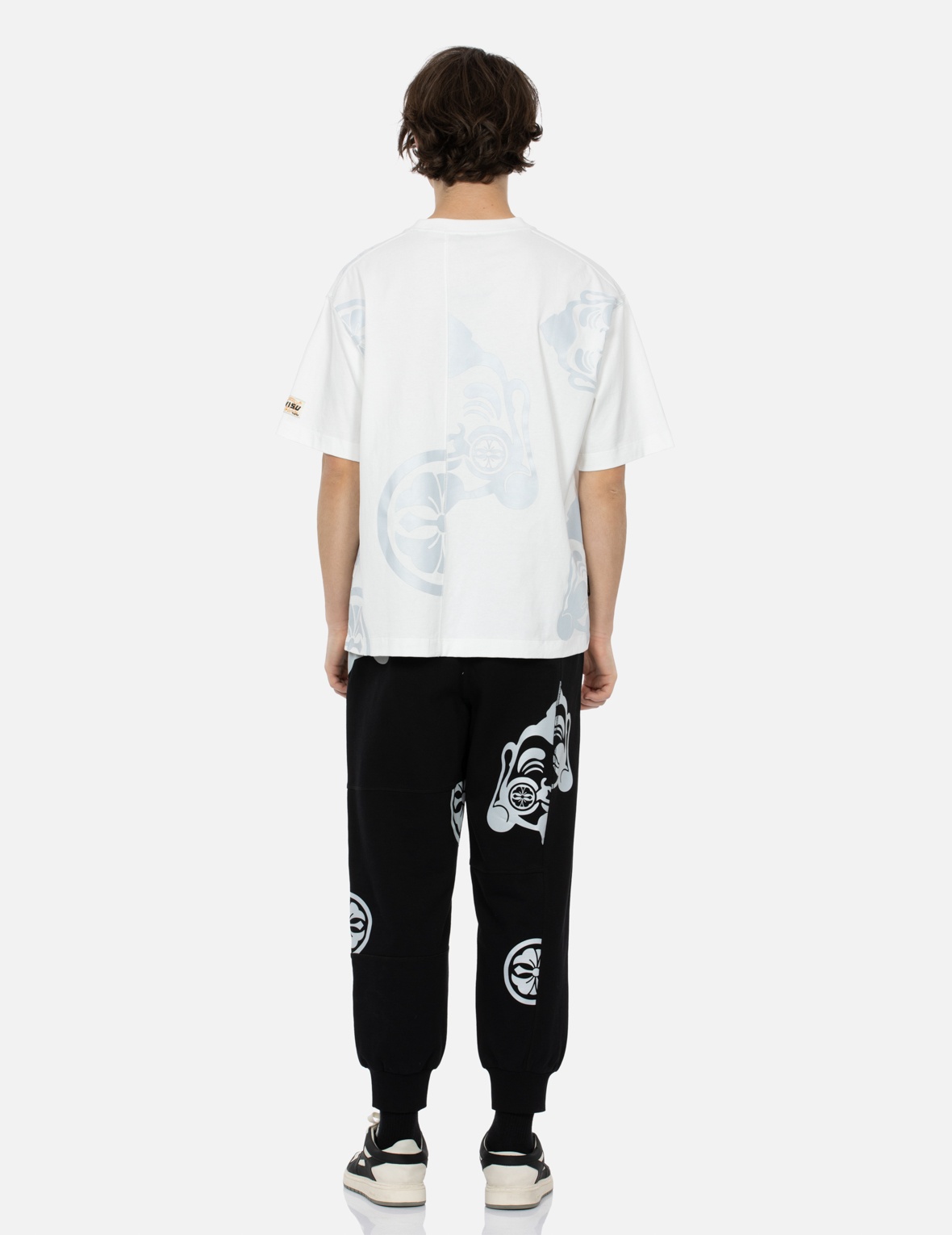 GODHEAD AND KAMON PRINT LOOSE FIT SWEATPANTS - 6