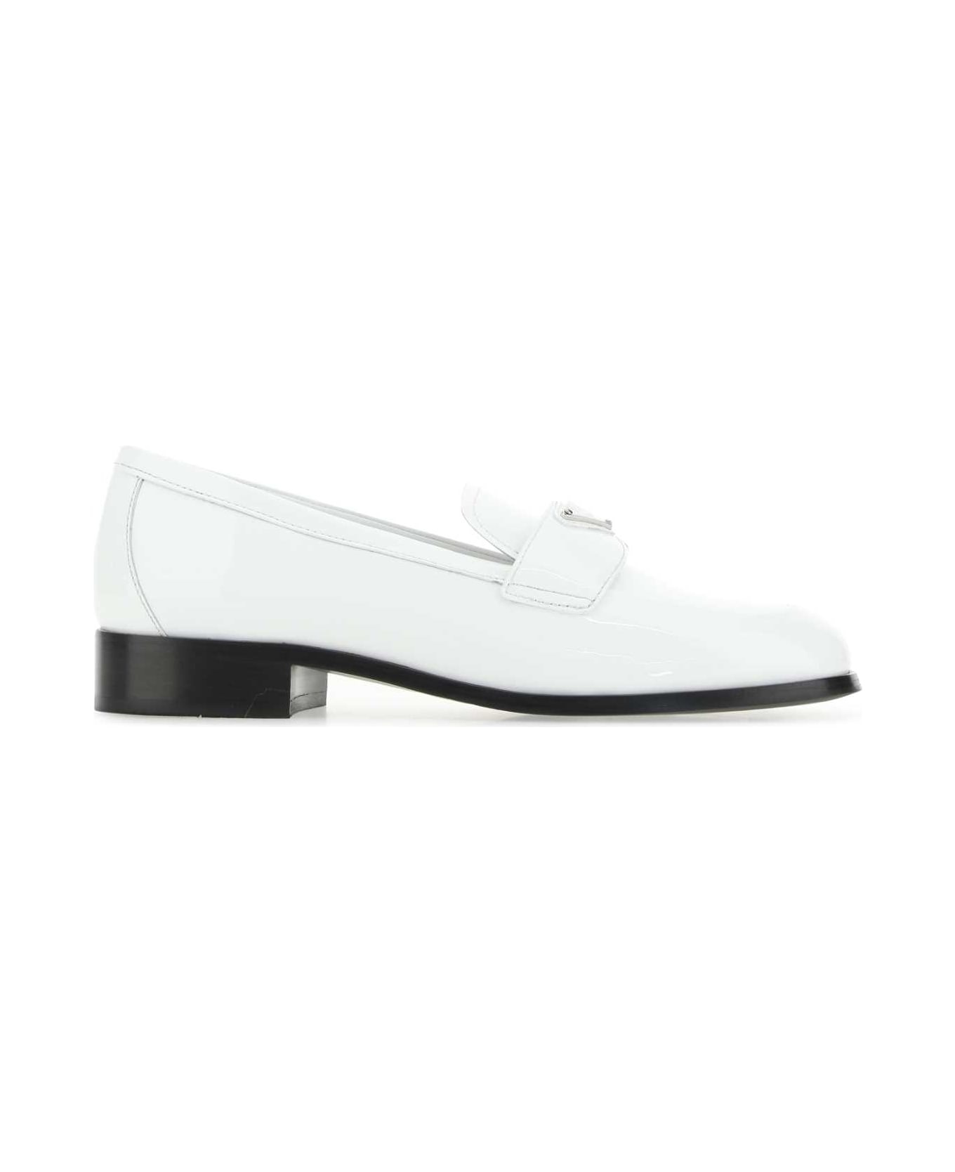 White Leather Loafers - 1