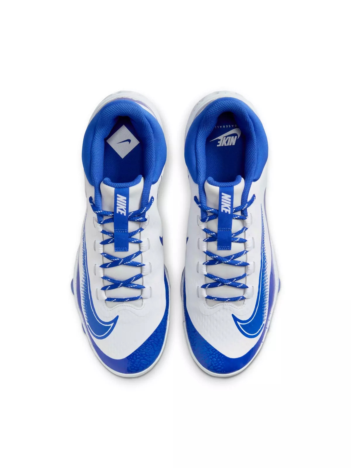 Alpha Huarache Elite 4 Low MCS "White/Hyper Royal" Men's Baseball Cleat - 4