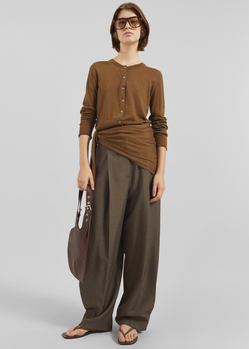 Clervaux Scarf Cardigan - Brown 3