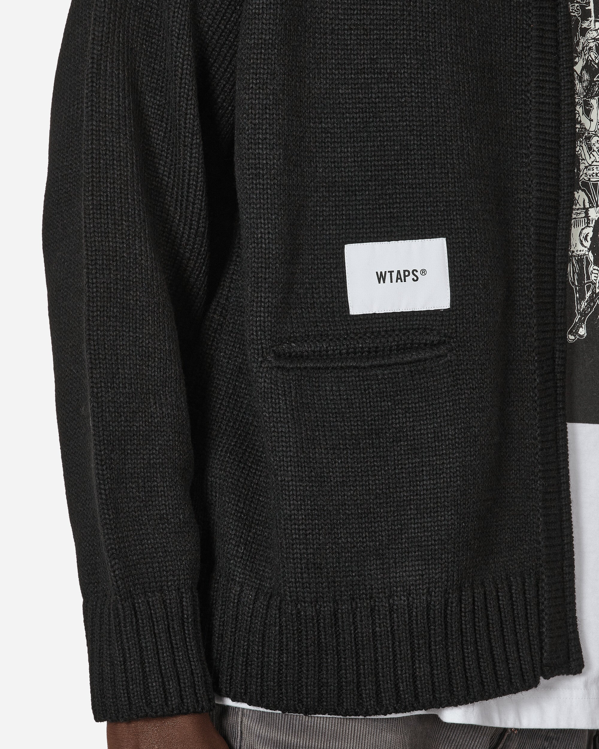 WTAPS Palmer Zip Sweater Black | slamjam | REVERSIBLE