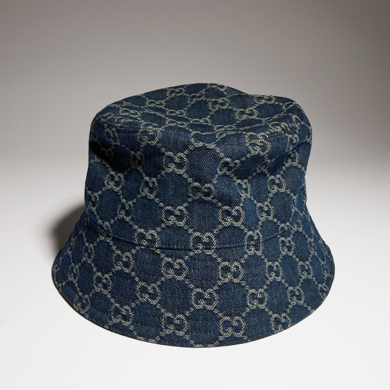 GG cotton denim bucket hat 4