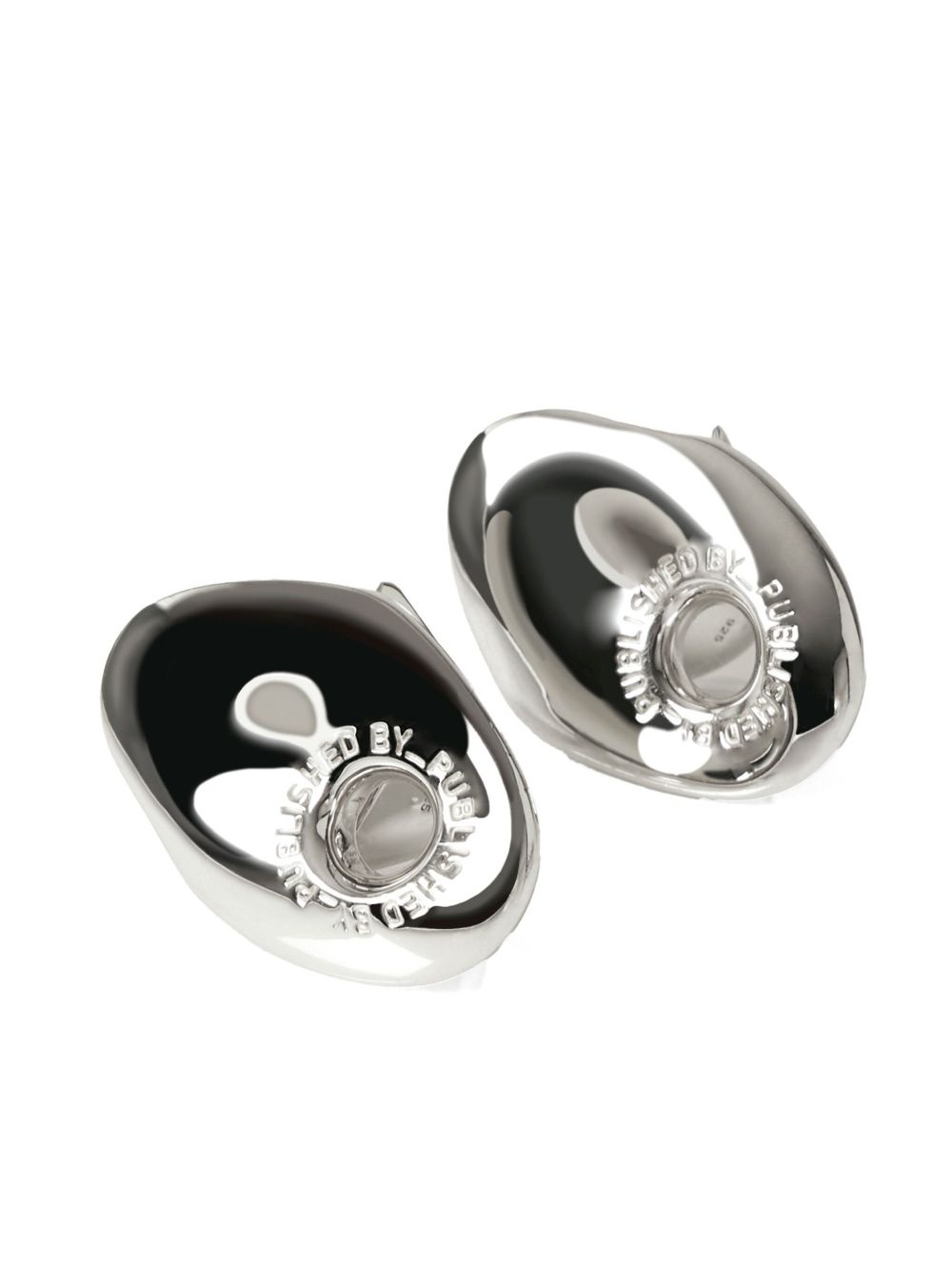 logo-engraved earrings - 6