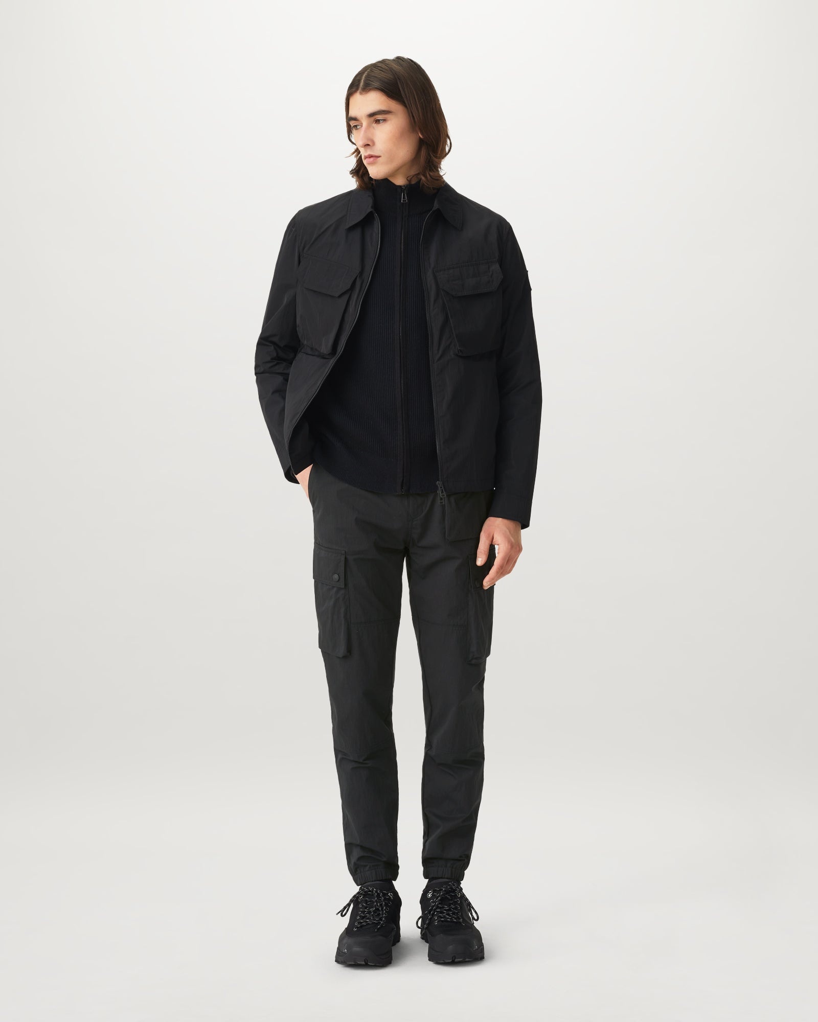 【関税込み】Belstaff ブラック Trialmaster カーゴパンツ Belstaff TRIALMASTER CARGO PANTS | REVERSIBLE