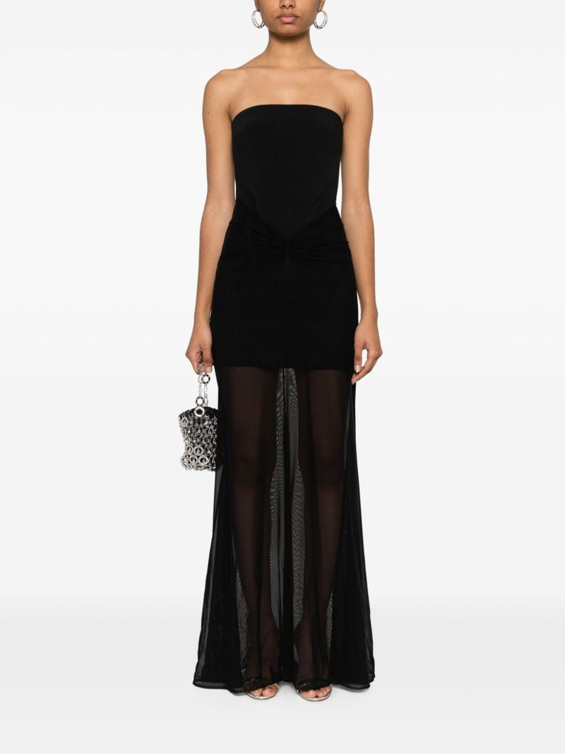 David Koma panelled strapless gown outlook