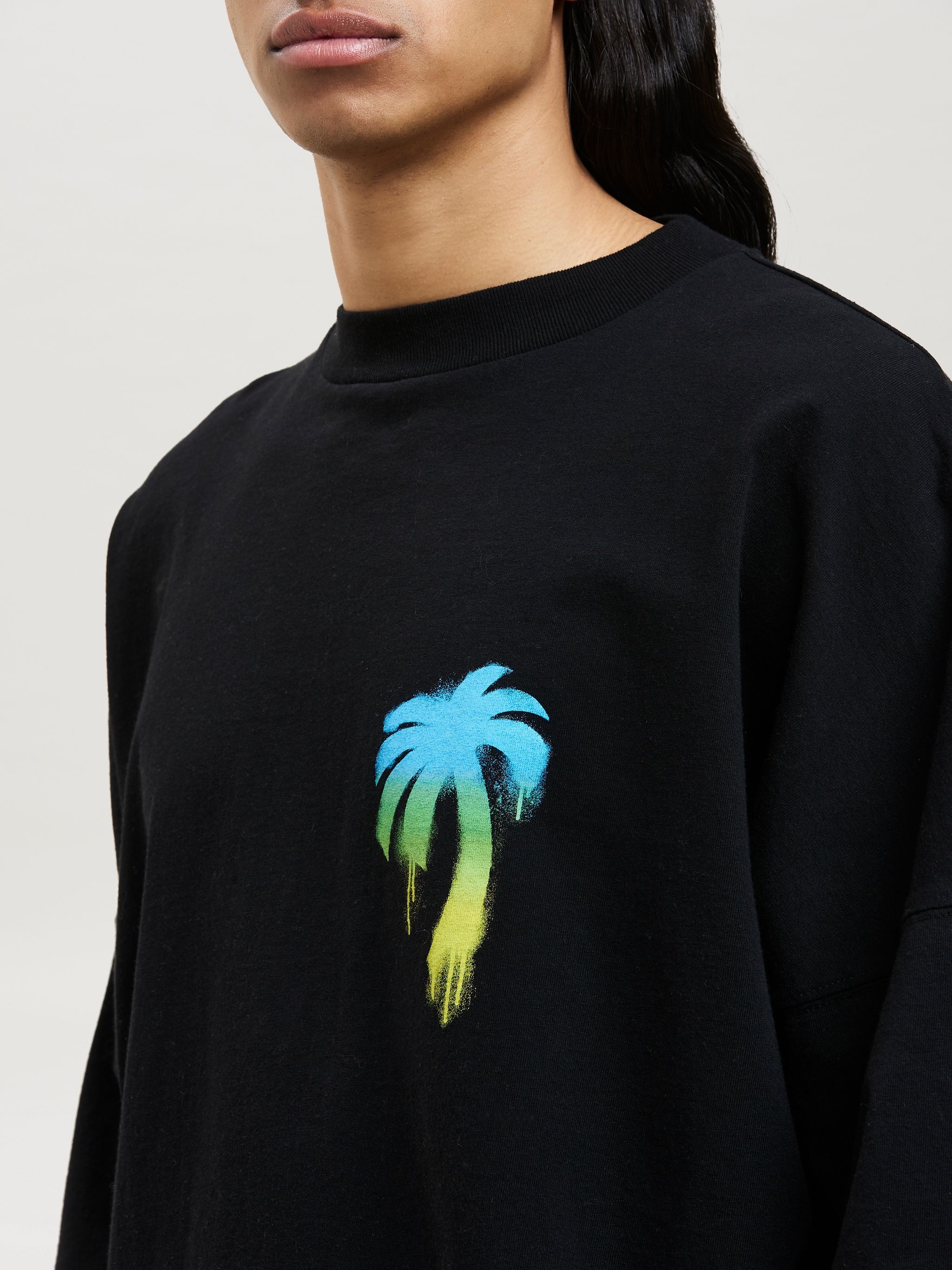 SPRAYED PALM LOGO OVER TEE LONG SLEEVES - 6