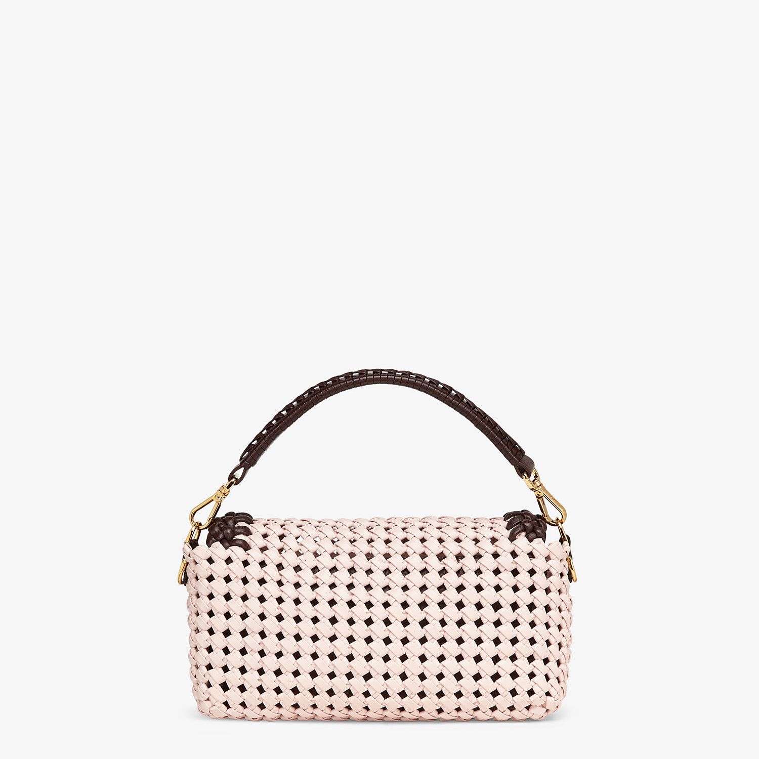 Pink leather interlace bag - 4