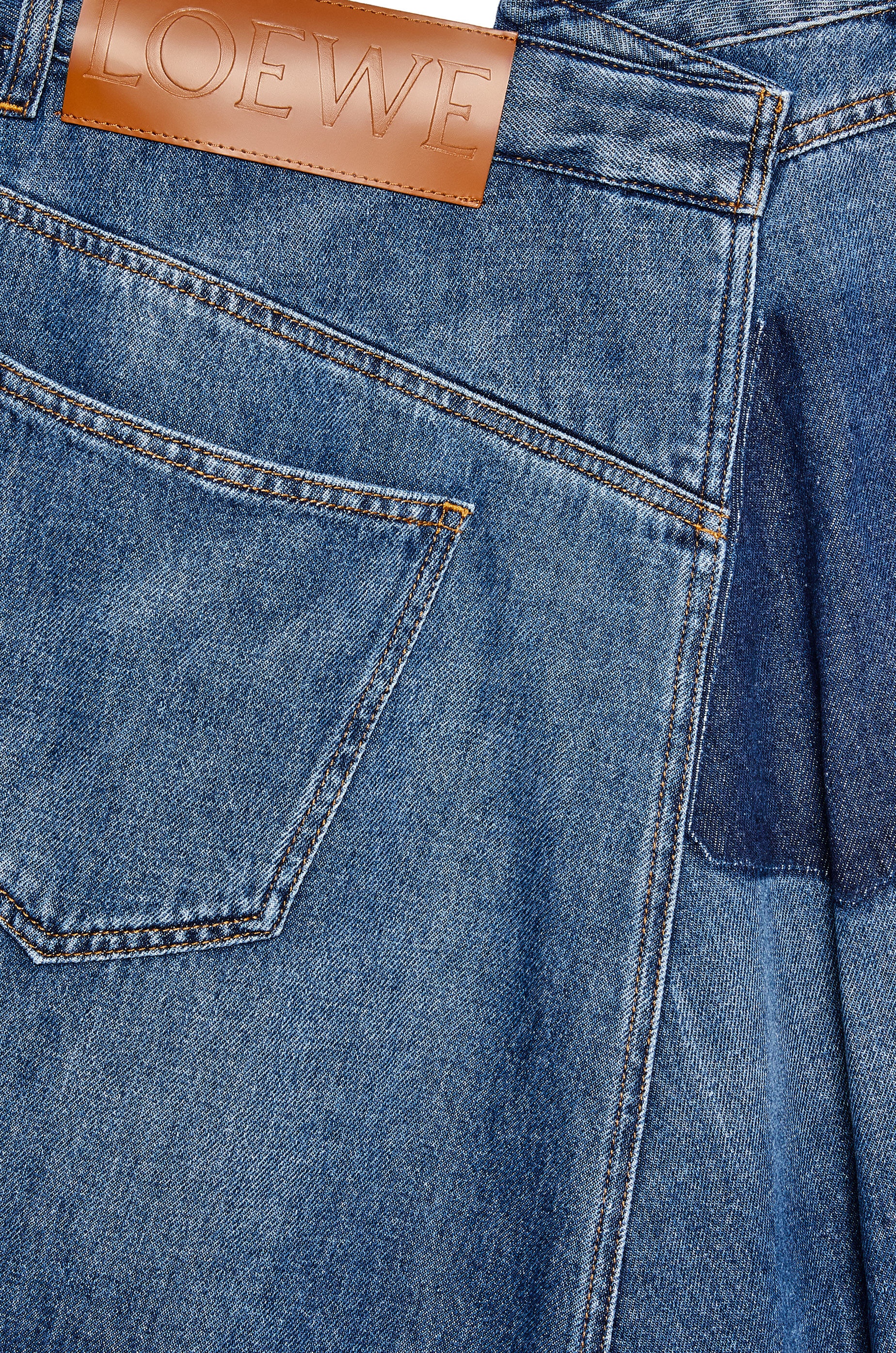 Deconstructed midi skirt in denim - 3