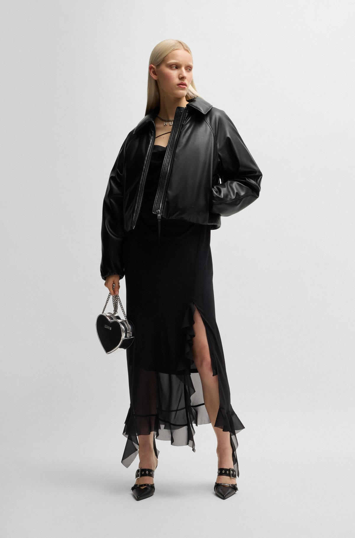 BALLOON-SHAPE JACKET IN PADDED FAUX LEATHER - 3