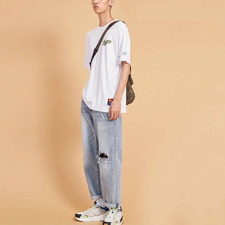 Li-Ning Paris fashion week Series Subject Element Printing Short Sleeve 'White' AHSQ085-2 - 5