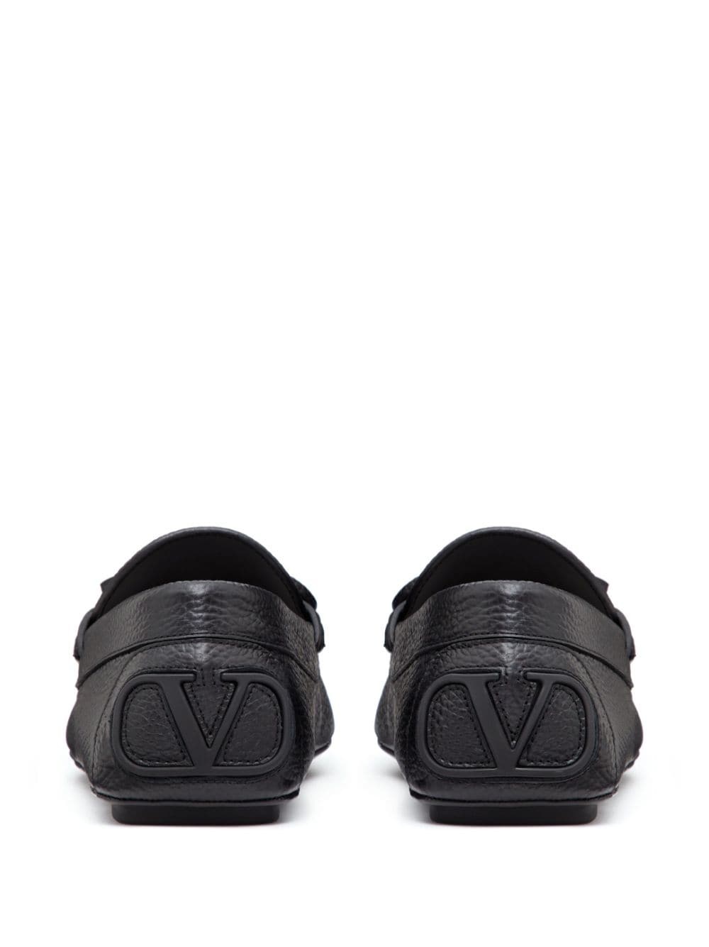 VLogo Signature leather driving shoes - 3